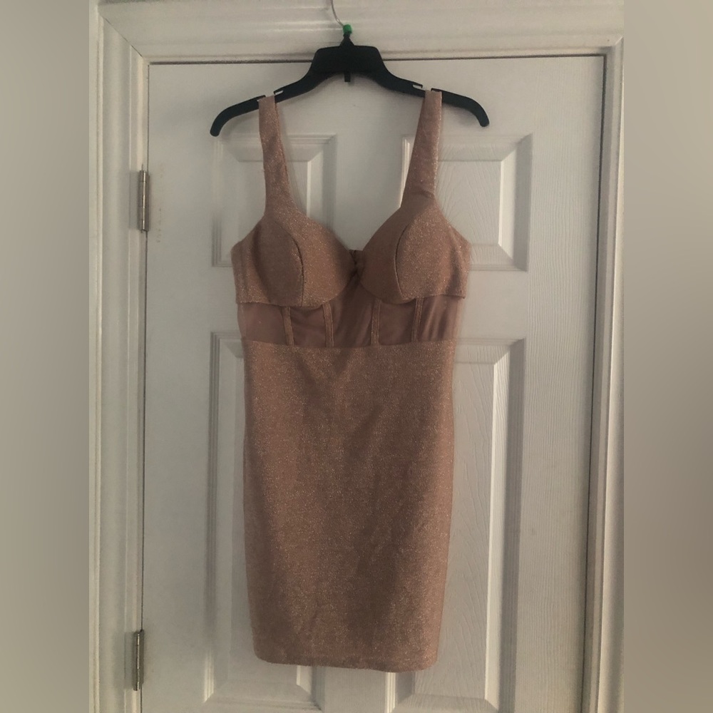 Beautiful dress, middle is see thru, very cute